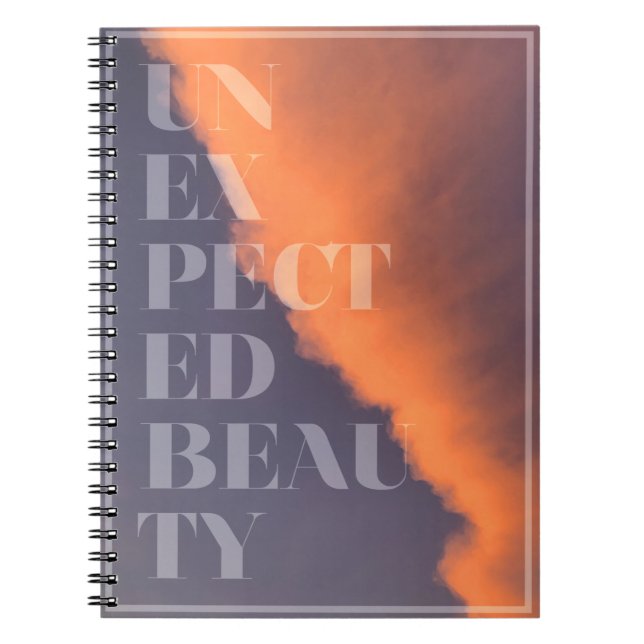 Modern, simple, urban design of Unexpected Beauty Notebook (Front)