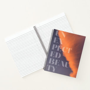 Modern, simple, urban design of Unexpected Beauty Notebook