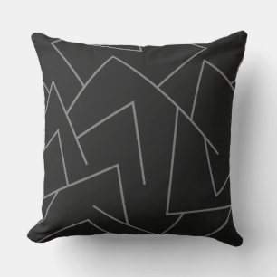 Modern, simple urban, dynamic graphic line pattern cushion