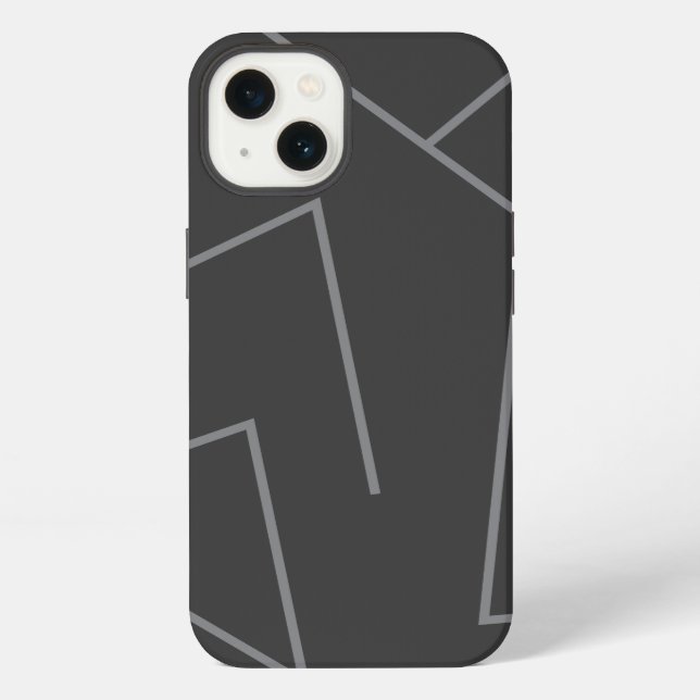 Modern, simple urban, dynamic graphic line pattern iPhone case (Back)