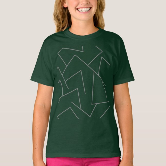 Modern, simple urban, dynamic graphic line pattern T-Shirt (Front)