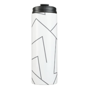 Modern, simple urban, dynamic graphic line pattern thermal tumbler