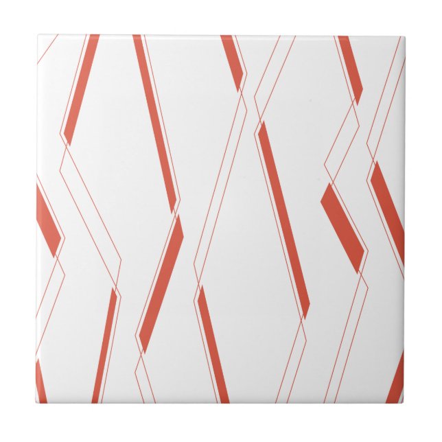 Modern, simple urban plant abstraction graphic art tile (Front)