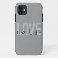 Modern, simple, urban, trendy design Love Cats