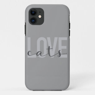 Modern, simple, urban, trendy design Love Cats Case-Mate iPhone Case