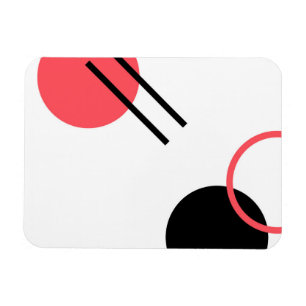 Modern, simple, urban, trendy geometric design magnet