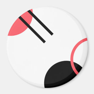 Modern, simple, urban, trendy geometric design magnet