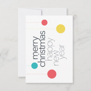 Modern, simple, vibrant, fun "Merry Christmas" RSVP Card
