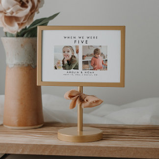 Modern Simple Wedding Baby Picture Table Number