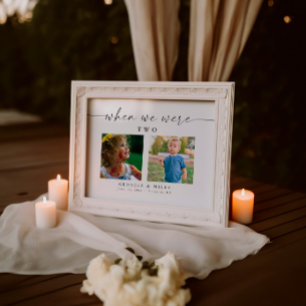 Modern Simple Wedding Baby Picture Table Number