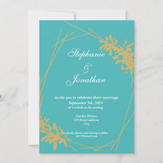 Modern simple wedding invitation