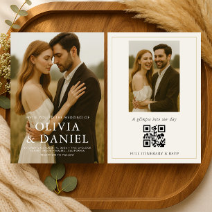 Modern Simple Wedding Photo  Invitation