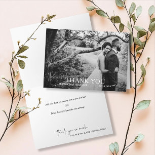 Modern Simple Wedding Photo Thank You
