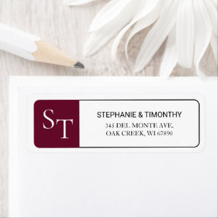 Modern Simple Wedding Return Address