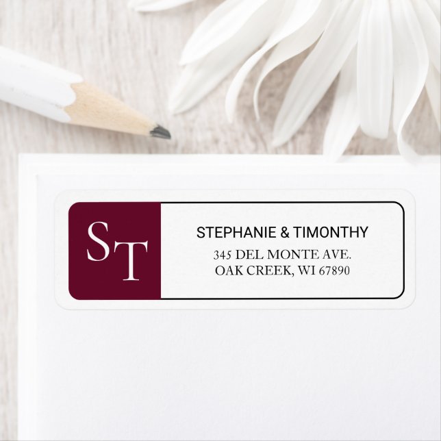 Modern Simple Wedding Return Address (Insitu)