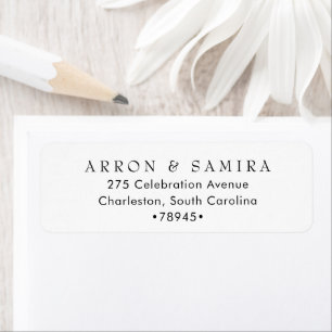 Modern Simple Wedding Return Address