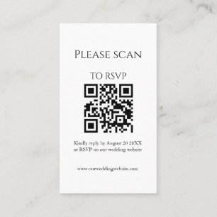 Modern Simple Wedding RSVP card