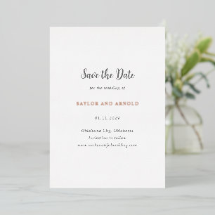 Modern Simple Wedding Save the Date