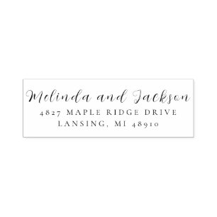 Modern Simple Wedding Self-inking Stamp