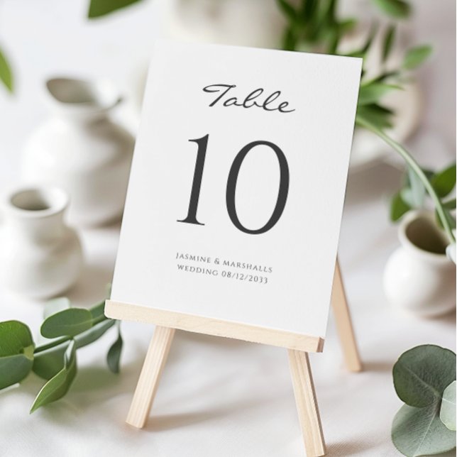 modern simple wedding table  place card (minimal wedding table cards )