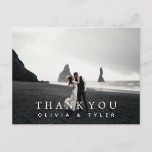 Modern + Simple Wedding Thank You Cards   Blank