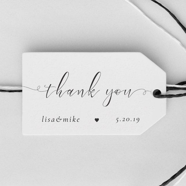 Modern Simple Wedding Thank You Gift Tags (Creator Uploaded)