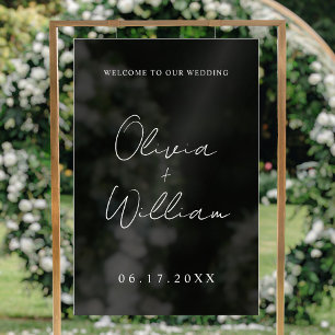 Modern Simple Wedding Welcome Acrylic Sign