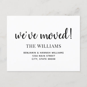 Modern Simple We've Moved New Home Moving Announcement Postcard