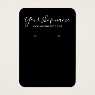 Modern simple white and black earring display card
