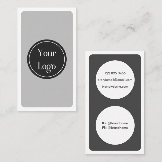Modern Simple White Graphite Minimalist Business Card (Front/Back)