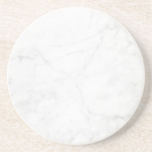 Modern Simple White Marble Rustic Paper Coaster