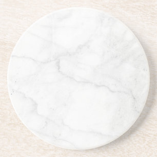 Modern Simple White Marble Rustic Paper Coaster