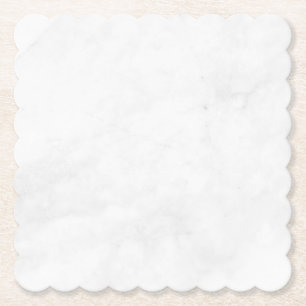 Modern Simple White Marble Rustic Paper Coaster