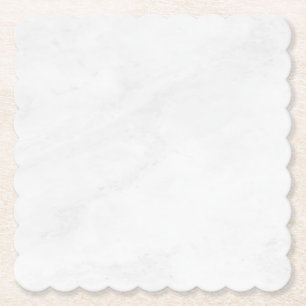 Modern Simple White Marble Rustic Paper Coaster