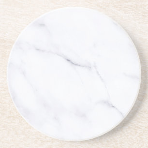 Modern Simple White Marble Rustic Paper Coaster