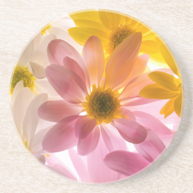 Modern Simple White Marble Rustic Paper Coaster (Front)