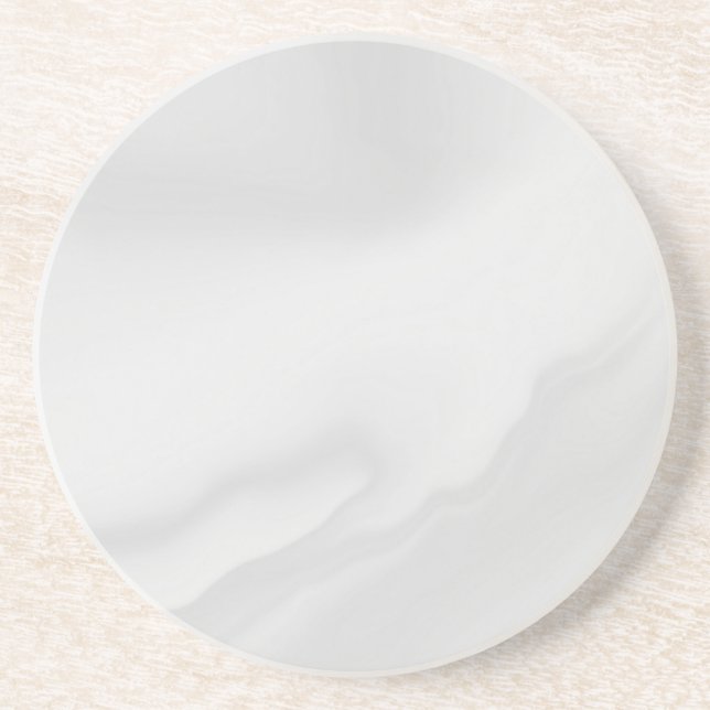 Modern Simple White Marble Rustic Paper Coaster (Front)