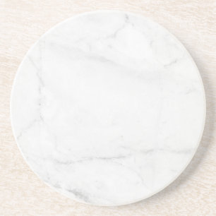 Modern Simple White Marble Rustic Paper Coaster