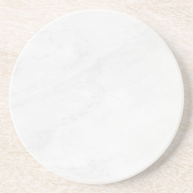 Modern Simple White Marble Rustic Paper Coaster (Front)
