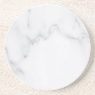 Modern Simple White Marble Rustic Paper Coaster