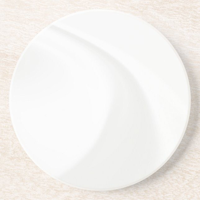 Modern Simple White Marble Rustic Paper Coaster (Front)