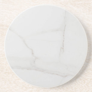 Modern Simple White Marble Rustic Paper Coaster