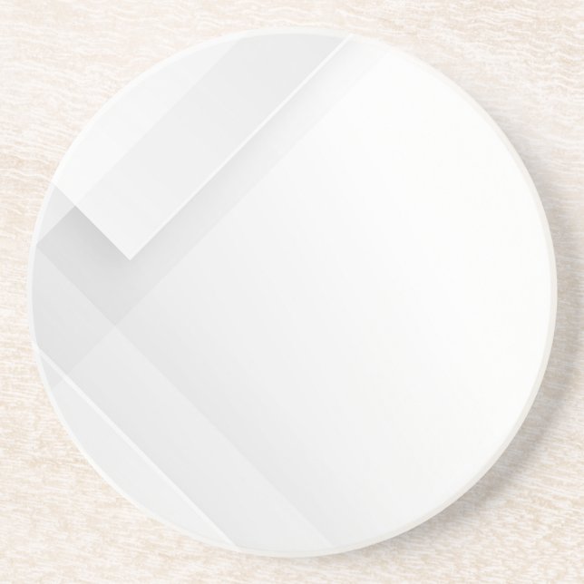 Modern Simple White Marble Rustic Paper Coaster (Front)