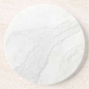 Modern Simple White Marble Rustic Paper Coaster