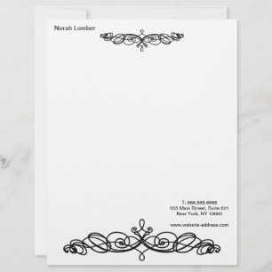Modern Simple White Professional Custom Letterhead