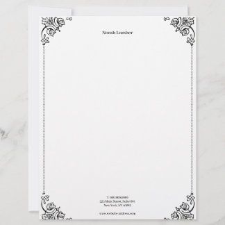 Modern Simple White Professional Custom Letterhead