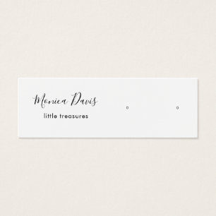 Modern Simple White Stud Earring Display Card