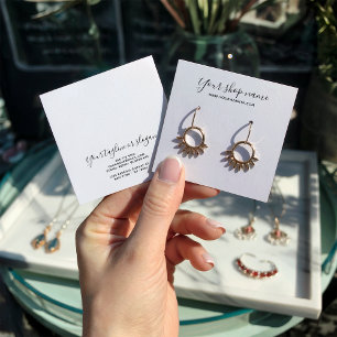 Modern simple white stud earring display square