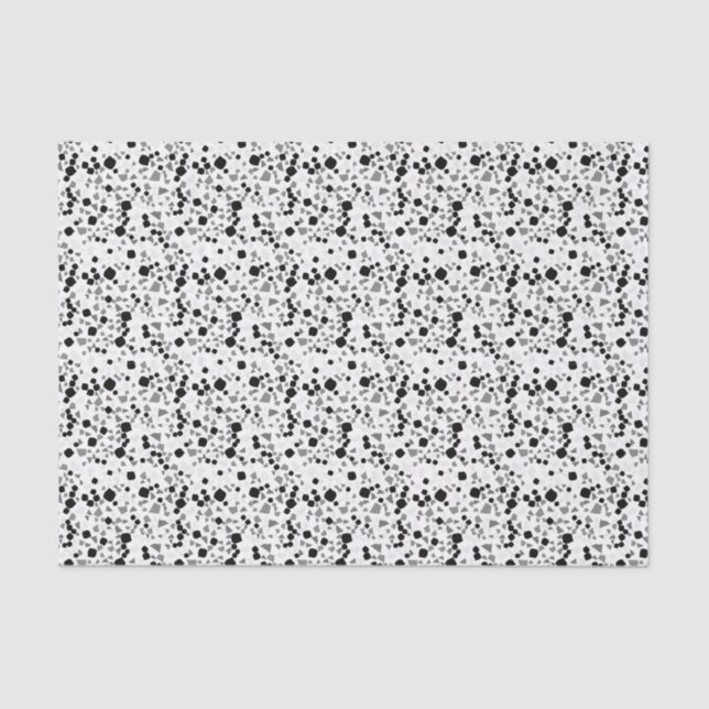Modern Simple White Terrazzo Tissue Paper (Front)