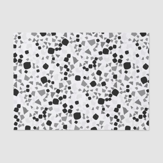 Modern Simple White Terrazzo Tissue Paper (Front)